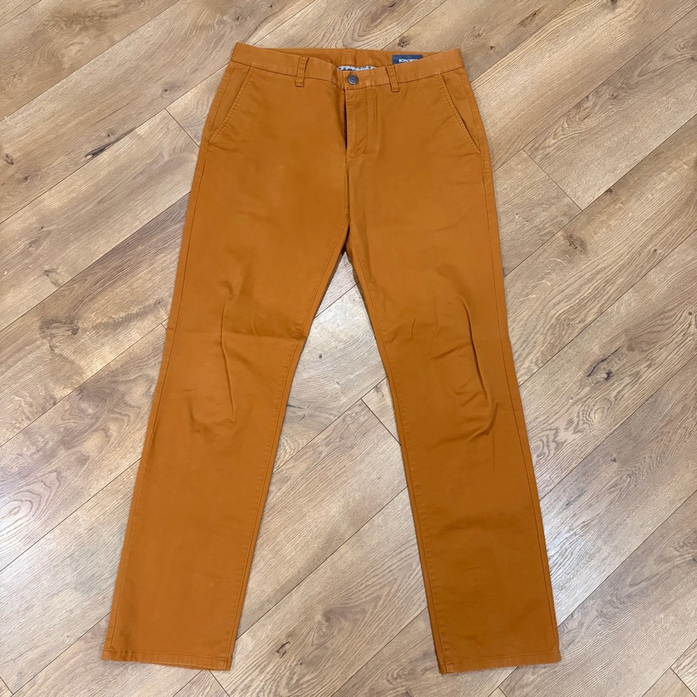 BONOBOS slim straight chino pants in terra cotta - Size 32 x32